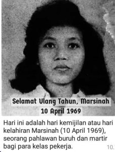 Hari Ini, Pahlawan Buruh Marsinah Itu Lahir