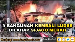 Terkini~Terjadi Lagi Kebakaran Hanguskan 4 Rumah Warga di Tanjung Balai