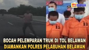Pelaku Pelemparan Kaca Truk di Jalan Tol, Ditangkap Satreskirm Polres Belawan