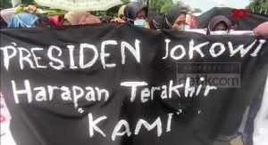 Di PHK, Buruh Produsen Alkes Aksi Demo di Sekitaran Patung Kuda