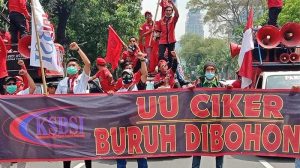 Lanjut, KSBSI Hari Ini Aksi, Tuntut Perpu Pencabutan UU Cipta Kerja dan Tolak Upah Murah