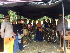 Denwatser Padang Lawas Peduli Pendidikan di Lokasi Bencana