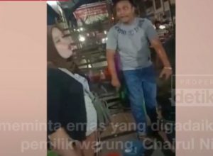 Viral di Sosmed, Seorang Pria Mengaku Anak Polres Merusak Warung Milik Nisa Cahirul