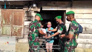 Kipan B C Yonif 122/TS Sergai Sumut, Kembali Gelar Jum’at Berkah Untuk Masyarakat Desa Dame