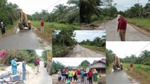 Lurah Kerinci Barat bersama warga bersikan Pemukiman dan Drainase di Terusan baru Pangkalan Kerinci