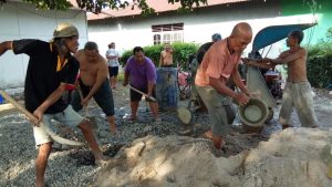 Hasil Swadaya Bersama Kades, Warga Gang Bengkel Gotong Royong Bangun Drainase
