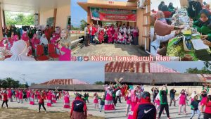 Program Senam Sehat Lansia,Kelurahan Kerinci Barat Di Hadiri Ibuk Sela Pitaloka, Istri Bupati Pelalawan.