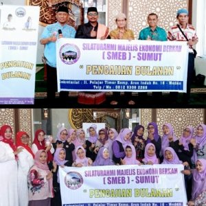 Kelompok Pengajian Bulanan SMEB SUMUT Melaksanakan Pengajian di Masjid Mena