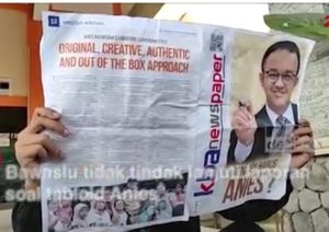 Tiada Pelanggaran Tabloid Anies Baswedan Sebab Peserta Pemilu Belum Ada