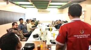 DPC PWRI Langkat Rapat Dengan DPD PWRI Sumut, M Rafii Berkomitmen Akan Besarkan PWRI di Langkat.