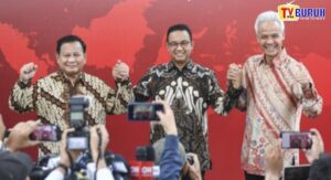 KPU Resmi Tetapkan Prabowo, Ganjar, Anies sebagai Capres 2024