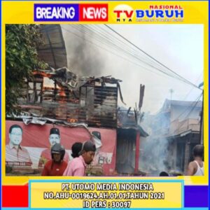 Kantor PDI-P dan 5 Unit Rumah Terbakar di Tanjung Morawa, 2 Unit Pemadam Dikerahkan