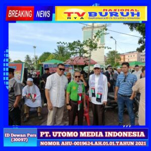 H.Hidayatullah Calon Walikota Medan Orasi di Aksi Peduli Palestina