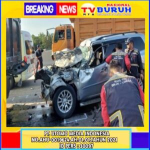 Gbraakkk! Mobil Pajero Tabrak Belakang Truk Tronton Di Tol Binjai-Langsa, 5 Orang Tewas di Tempat dan 3 Luka Berat.