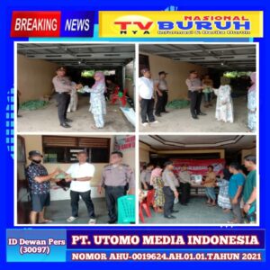 Menyambut Bhayangkara Ke 78, Polsek Biru-Biru Menyembelih Hewan Qurban dan Membagikan Sembako Kepada Warga Kurang Mampu