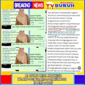 Ngeri ya!.. Kepala Sekolah SMP Negeri 3 Percut Sei Tuan Abaikan Konfirmasi Wartawan dan Bantah Berita Hoax Data Dana Bos yang Dikelolanya