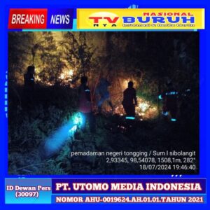 Gerak Cepat! Lagi-Lagi Daops Manggala Agni Sumatera I Sibolangit Melakukan Pemadaman Karhutla