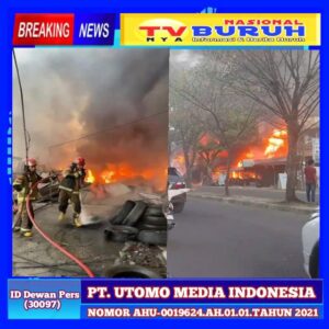 1 Unit Mobil dan 6 Bangunan Rumah Ludes Terbakar di Tanjung Sari Medan
