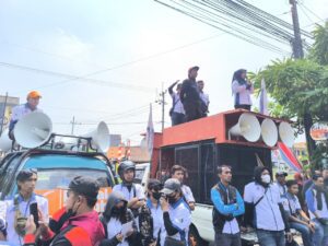 Dihari Ultahnya, Lia Mayangsari Pimpin Aksi Demonstrasi Perjuangkan Hak Pekerja Indomarco Sidoarjo