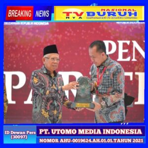 Pj Gubsu A Fatoni, Rektor USU dan Bupati Simalungun terima Penghargaan Paritrana Awards dari Wapres Ma’ruf Amin
