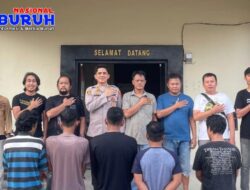 Polsek Pulau Panggung dan Tekab 308 Presisi Polres Tanggamus Tangkap Lima Tersangka Perjudian Kartu Remi