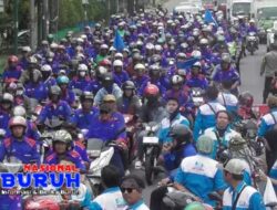 Ratusan Buruh Demo ke Jalan Tuntut Kenaikan Upah Sektoral di Tangerang