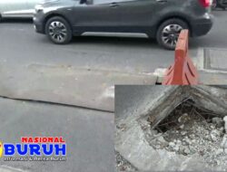 Lubang di Jalan Kelurahan Kesawan Membahayakan Pengendara yang Melintas