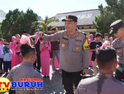 Kapolres Tanggamus Pimpin Upacara Kenaikan Pangkat 31 Personelnya