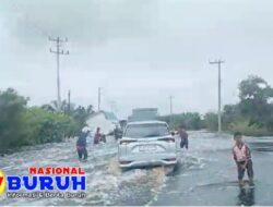 Ketinggian Air Di Jalinsum Km 83 Pangkalan Kerinci – Sorek, Sudah mencapai 45-60cm