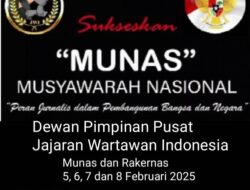 Munas dan Rakernas Jajaran Wartawan Indonesia di Jakarta Batal di Adakan Bulan 1 dan Dilaksanakan Bulan 2 Mendatang