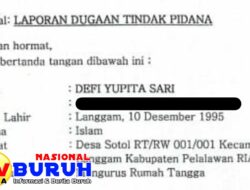 Defi Laporkan Warga Langgam Ke Kepolisian, Atas Dugaan Pencemaran Nama Baik Di Media Sosial