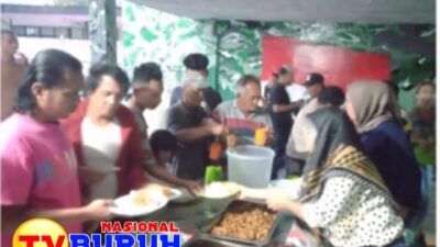 Buka Bersama Makan Gratis Di Kantor DPC Grib Jaya Kota Medan