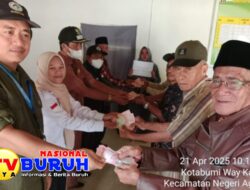 Dua Puluh Lima KPM BLT DD Kampung Kota Bumi Terima Bantuan Rp 22.500.000