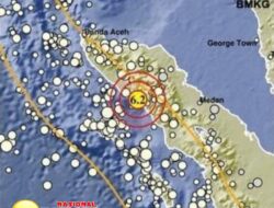 Gempa Berkekuatan 6,2 SR Guncang Wilayah Barat Daya Blangpidie, Getaran Terasa di Medan dan Nias
