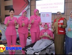 Sat Polres Rohil Laksanakan Bakti Donor Darah Pada Saat Hut Bhayangkara Ke 79