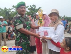 Babinsa Sertu Andi Jusilah Hadiri Acara Penutupan Turnamen Sepak Bola Piala Datuk Penghulu Raja Bejamu Cup