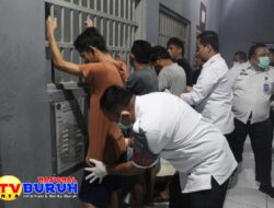 Komitmen Zero Halinar, Lapas Way Kanan Laksanakan Razia Blok Hunian Bersama APH.