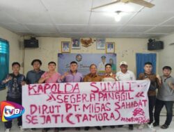 Warga Demo ke Kantor Desa Bandar Labuhan dan Meminta Periksa Direktur Utama PT Migas Sahabat Sejati dan Pemerintah Desa