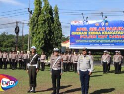 Polres Way Kanan Apel Gelar Pasukan Ops Zebra Krakatau 2025