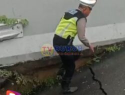 Jalan Tol Tebing Tinggi Menuju Medan Amblas Putus Total