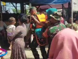 Penuh Haru! Koramil 10 Sei Rampah Evakuasi Warga Dalam Keadaan Sakit