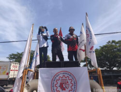 Orasi Tajam Ahmad Khoirul Guncang Barisan Buruh, PUK SPAI FSPMI Gresik Tegaskan Hak Upah Layak Tak Bisa Ditawar