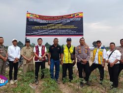 Polres Sergai Pasang Spanduk Himbauan Cegah Aksi Galian C Ilegal di Sungai Ular yang Sudah 3 Tahun Beroperasi