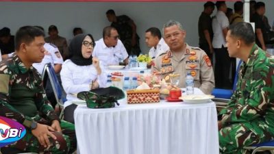 Bupati Way Kanan Hadiri Coffee Morning Dilapangan Tembak Mako Polres Way Kanan