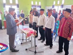 Happy Hariyanto Hadiri Pelantikan Perangkat Kampung Bandar Dalam 