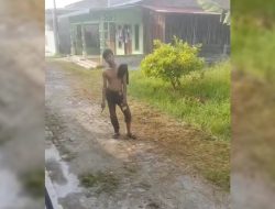 Seorang Pemuda Diduga Penghisap Lemka Pegang Sajam dan Ancam Warga di Desa Bintang Meriah Batang Kuis