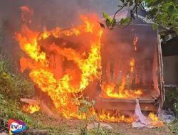 Berani dan Lantang Perangkat Desa di Selambo Amplas Bakar Barak Narkoba, Pengguna Melarikan Diri dari Lokasi